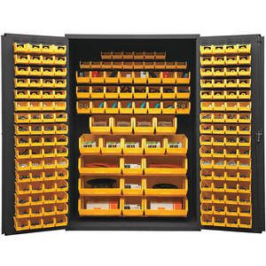 DURHAM MANUFACTURING 2502-186-95 Industrial Cabinet, 16 Gauge, 186 Bin, Yellow | AH6RMC 36EZ82