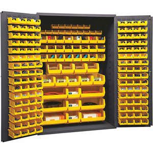 DURHAM MANUFACTURING 3502-186-95 Industrial Cabinet, 14 Gauge, 186 Bin, Yellow | AH6RMQ 36EZ94