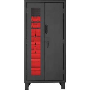 DURHAM MANUFACTURING 3702CXC-30B-1795 Digital Cabinet, 14 Gauge, 30 Bin, Red | AH6RJN 36EZ23
