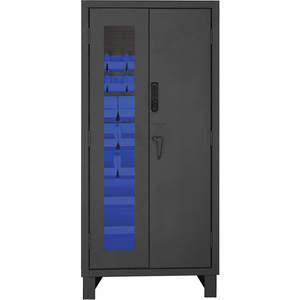 DURHAM MANUFACTURING 3702CXC-30B-5295 Digital Cabinet, 14 Gauge, 30 Bin, Blue | AH6RJP 36EZ24