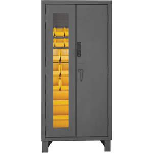 DURHAM MANUFACTURING 3702CXC-30B-95 Digital Cabinet, 14 Gauge, 30 Bin, Yellow | AH6RJQ 36EZ25