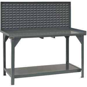 DURHAM MANUFACTURING DWB-3072-BE-LP-95 Workbench, Louvered Panel, Size 72 x 30 x 34 Inch | AA7DVK 15V194