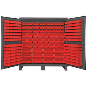 DURHAM MANUFACTURING HDC72-240-1795 Industrial Cabinet, 12 Gauge, 240 Bin, Red | AH6RWJ 36FC72