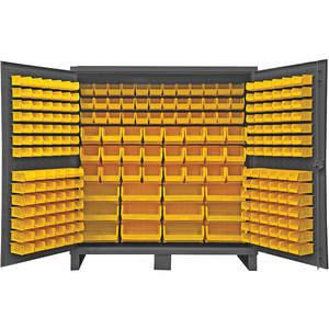 DURHAM MANUFACTURING HDC72-240-95 Industrial Cabinet, 12 Gauge, 240 Bin, Yellow | AH6RWL 36FC74