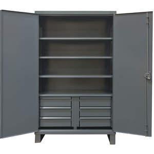 DURHAM MANUFACTURING HDCD244878-6B95 Storage Cabinet, 6 Drawer, 12 Gauge, Size 48 x 78 Inch | AC6JPW 34A943