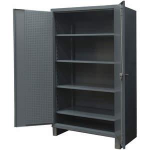 DURHAM MANUFACTURING HDCP243678-4S95 Pegboard Cabinet, 4 Adjustable Shelf, 12 Gauge, Size 36 x 78 Inch | AC6JRF 34A975