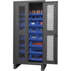 DURHAM MANUFACTURING HDCV36-30B-5295 Ventilated Cabinet, 12 Gauge, 30 Bin, Blue | AH6RPL 36FA33