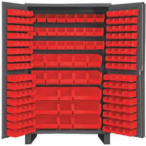 DURHAM MANUFACTURING JC-171-1795 Industrial Cabinet, 14 Gauge, 171 Bin, Red | AH6RWP 36FC77