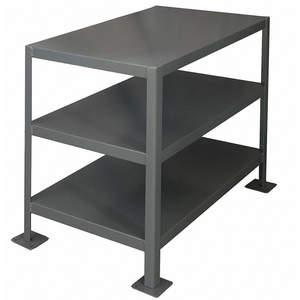 DURHAM MANUFACTURING MT243630-2K395 Machine Table, 3 Shelf, Capacity 2000 Lbs, Size 24 x 36 x 30 Inch | AF7UPN 22ND87