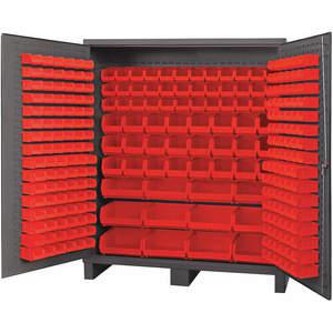 DURHAM MANUFACTURING SSC-722484-BDLP-264-1795 Industrial Cabinet, 14 Gauge, 264 Bin, Red | AH6RXG 36FC93