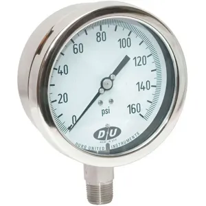 DURO 4207-0633-CERT Pressure Gauge 0 To 160 Psi 4-1/2 Inch | AE6FTT 5RPK6