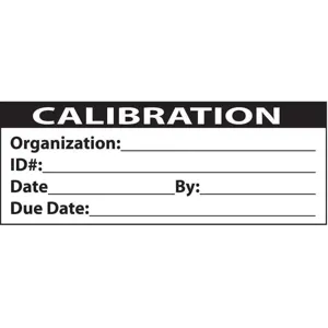 DURO ISO Calibration Roll of Labels Calibration Labels 1 x 2inch Adhesive | AE6FUG 5RPL9