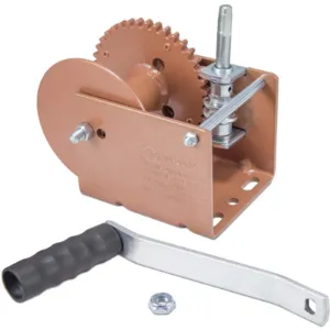 DUTTON-LAINSON WG2000 Worm Gear Winch, 2000 lb, 7 Inch Handle, 40:1 Gear Ratio | AG3RCN 33UD43 / 10970