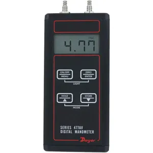 DWYER INSTRUMENTS 477AV-4 Handheld Digital Manometer, Digital, 10 PSI Range | AH8QNE 38XU48