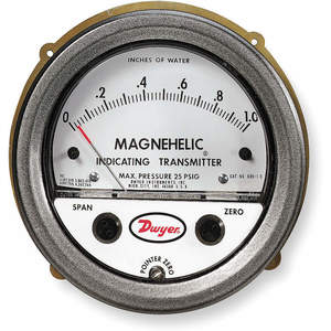DWYER INSTRUMENTS 605-0 Pressure Transmitter, Analog Screw Terminal, 0 to 0.50 Inch WC | AB3YEY 1W423