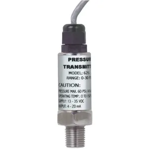 DWYER INSTRUMENTS 626-10-GH-P1-E1-S1 Pressure Transducer, 0 to 100 PSI, 36 Inch Lead | AC2CDQ 2HLR8