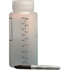 DYNALON 501505-1000 Bottle Grad Write-on 1000 Ml D - Pack Of 6 | AD2UFB 3UDV9