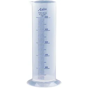 DYNALON 537835-1000 Graduated Cylinder 1000ml x 20ml Polypropylene | AD2VJT 3UUT5