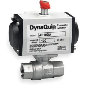 DYNAQUIP CONTROLS PHS25AJS034A Ball Valve 1 Inch Fnpt Spring Return Stainless Steel | AD9MCB 4TL12