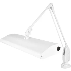 DAZOR 2124C-WH-FSB Classic Arm Clamp Light, Full Spectrum, 30W, White, 33 Inch | AG7HAV