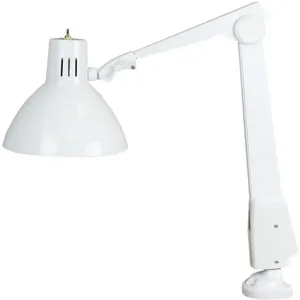 DAZOR 602-WH Clamp Base Light, Wide-Beam Contemporary Arm, White, 31 Inch | AG7HCN