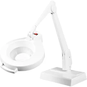 DAZOR LMC100-11-WH Led Circline Magnifier, 3.75X, Desk Base, White, 28 Inch | AG7GUN