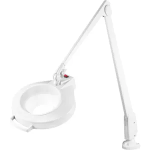 DAZOR LMC200-11-WH Led Circline Magnifier, 3.75X, Clamp Base, White, 42 Inch | AG7GUX