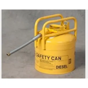 EAGLE 1215Y-SX5 Type II DOT Safety Can, 5 Gal, Yellow, Galvanized Steel w/ 5/8 In Flexible Hose | AG8DHE