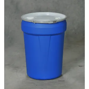 EAGLE 1601MBBG Open Head Poly Drum, 30 Gallon, Blue, Metal Lever Lock With Bung Lid | AG8DWP