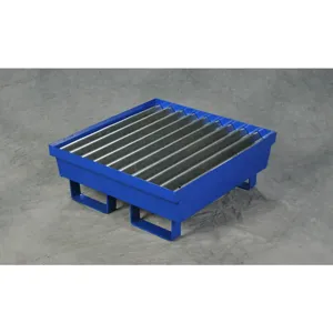 EAGLE 1611ST One Drum Steel Containment Pallet, 17 Gallon, Blue | AG8DJJ