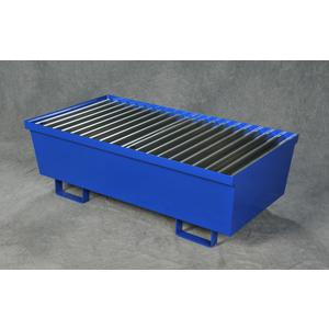 EAGLE 1620ST Two Drum Steel Containment Pallet, 74 Gallon, Blue | AG8DJK