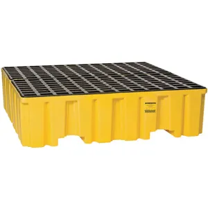 EAGLE 1640ND Spill Containment Pallet, 4 Drums, 132 gal Capacity | AC6NJJ 35U072