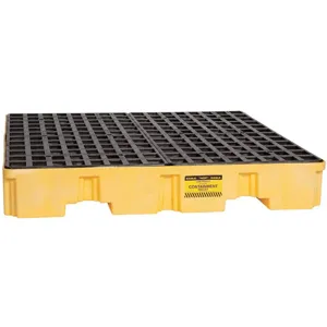 EAGLE 1645ND Drum Spill Containment Pallet, HDPE Construction, 66 gal | AC6NJM 35U075