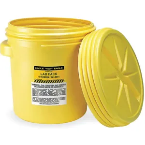 EAGLE 1650 Lab Packs with Screw-On Lid, Yellow, 20 Gallon, 51.8cm x 51.8cm Size | AE6CQZ EDR16500YL / 5PW04