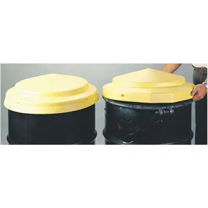 EAGLE 1667 Drum Cover, High-Density Polyethylene, Open Head, Yellow | AE6CRE 5PW09