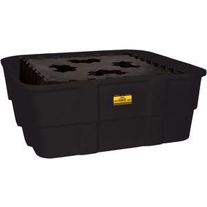 EAGLE 1683BD IBC Containment Unit with Poly Platform - Black with Drain, 10000 lbs Load Cap | AG8DVP