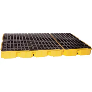 EAGLE 1686D Spill Containment Platform w/ Drain, Low Profile, 6 Drums | AC6NJV 35U082