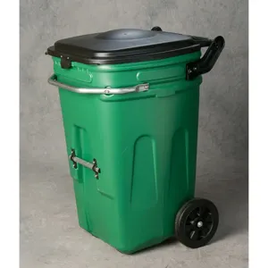 EAGLE 1696GN E-CART Wheeled Industrial Waste Cart - 65 Gallon, - Green | AG8EDH