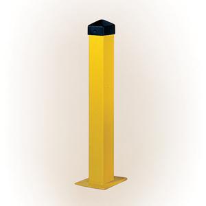 EAGLE 1754 5 In Square Steel Bollard Post, 42 In High, Yellow with cap | AG8DYH