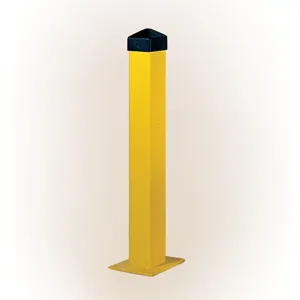 EAGLE 1754 5 In Square Steel Bollard Post, 42 In High, Yellow with cap | AG8DYH