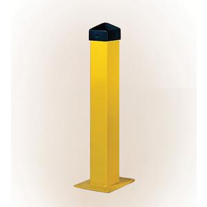 EAGLE 1753 5 In Square Steel Bollard Post, 36 In High, Yellow with cap | AG8DYG