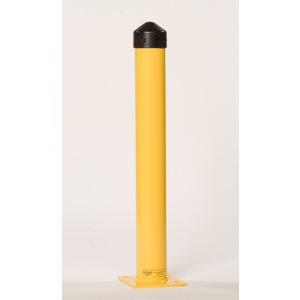 EAGLE 1764-10 6 In Round Steel Bollard Post, 42 In High, 10 Schedule Yellow with cap | AG8DYN