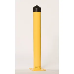 EAGLE 1764-10 6 In Round Steel Bollard Post, 42 In High, 10 Schedule Yellow with cap | AG8DYN