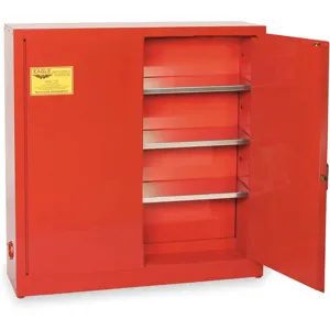 EAGLE 1976RED Safety Cabinet For Flammable Liquids, Two Doors, 24 gal Cap | AC3DAD 2RNZ1