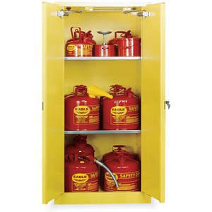 EAGLE 6010 Flammable Storage Cabinet, Self-Closing Double Door, Yellow | AC9VKM 3KN42