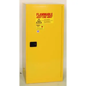 EAGLE 6110 Flammable Liquid Safety Storage Cabinet, 60 Gallon, Yellow, Single Door, Self Close | AG8DCR