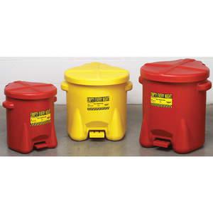 EAGLE 935-FLY Oily Waste Can 10 Gallon Polypropylene Yellow | AB4LGJ 1YNN2