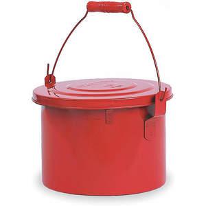 EAGLE B-606 Bench Can 1-1/2 Gallon Galvanised Steel Red | AD2NYA 3TCF6