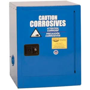 EAGLE CRA-1903 Metal Acid & Corrosive Safety Cabinet, 4 Gallon, Blue, One Door, Self Close | AG8DCY