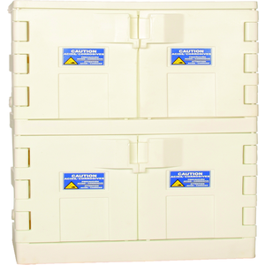EAGLE CRA-P44W Poly Acid & Corrosive Safety Cabinet, 44 Gallon, White, Four Door, Manual Close | AG8DDE